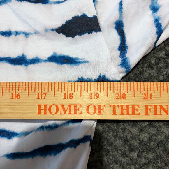 Onzie Women's After Yoga Hoodie M/L White Blue Tie Dye Retro Comfy Cozy NWT - Picture 5 of 9